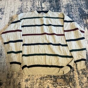 CapeIsle Knitters vintage knit striped sweater (oversized M)